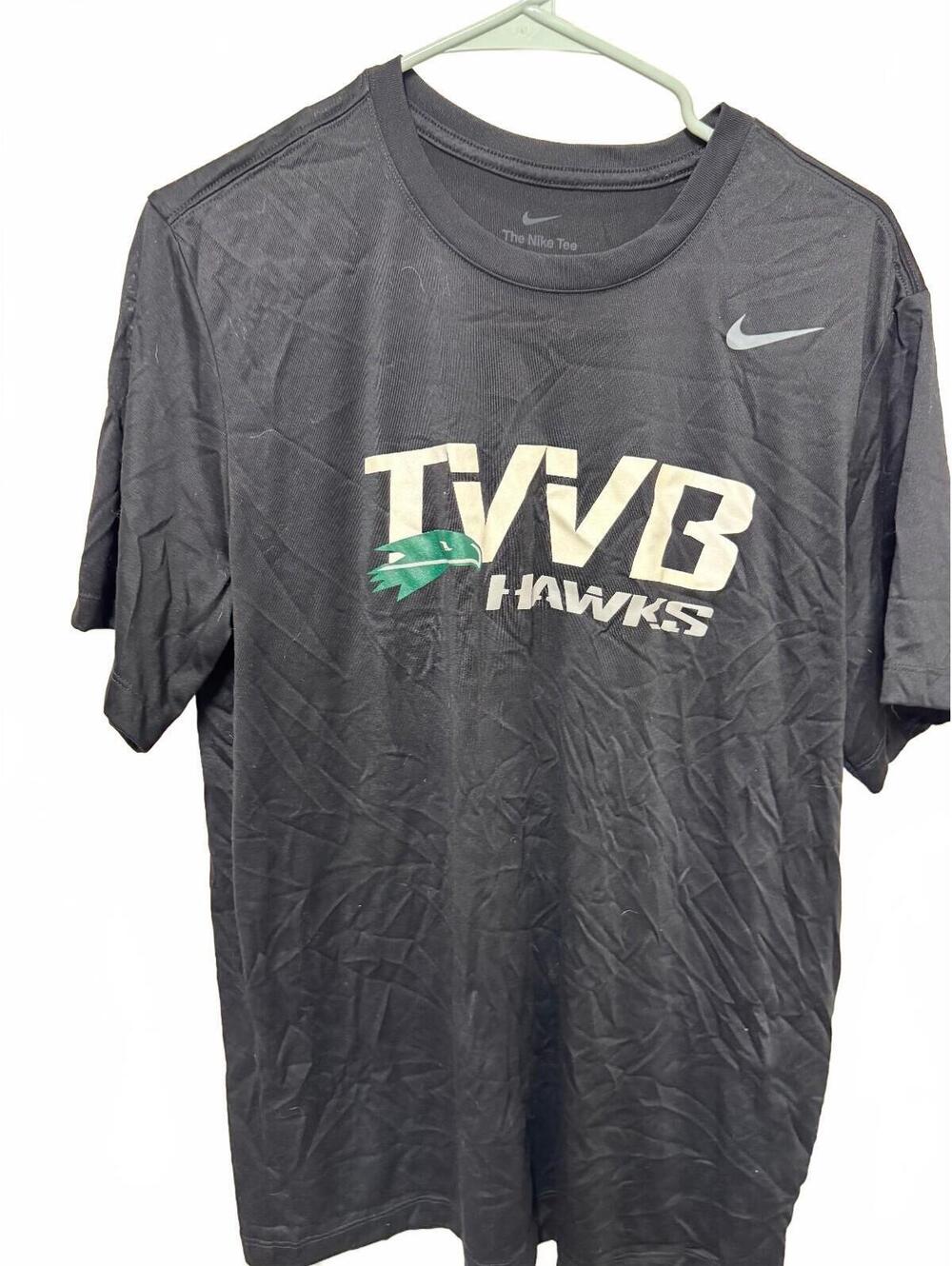 Nike Dri-Fit The Nike Tee Black TVVB Hawks Volleyball Graphic T-Shirt Men's Sz L